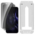 2x Privatumo stiklas su aplikatoriumi ant Apple iPhone 17 Pro Max - 3mk Hardy Privzone 9H