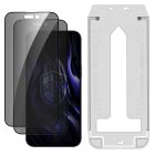 2x Privatumo stiklas su aplikatoriumi ant Apple iPhone 15/16 - 3mk Hardy Privzone 9H