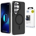 Dūminis dėklas su MagSafe, skirtas Samsung Galaxy S25 Ultra – 3mk HARDY® Hazy MagCase™ Black