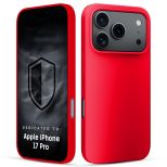 Silikoninis dėklas skirtas Apple iPhone 17 Pro - 3mk HARDY® Mellow Case™ Red