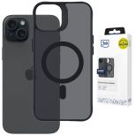 Dūminis dėklas su MagSafe, skirtas Apple iPhone 15 – 3mk HARDY® Hazy MagCase™ Black