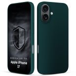 Silikoninis dėklas skirtas Apple iPhone 16 - 3mk HARDY® Mellow Case™ Dark Green