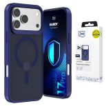 Dūminis dėklas su MagSafe, skirtas Apple iPhone 17 Pro – 3mk HARDY® Hazy MagCase™ Blue