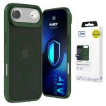 Dūminis dėklas su MagSafe, skirtas Apple iPhone Air – 3mk HARDY® Hazy MagCase™ Green