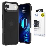 Dūminis dėklas su MagSafe, skirtas Apple iPhone Air – 3mk HARDY® Hazy MagCase™ Black