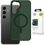 Dūminis dėklas su MagSafe, skirtas Samsung Galaxy S25 – 3mk HARDY® Hazy MagCase™ Green
