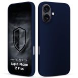 Silikoninis dėklas skirtas Apple iPhone 16 Plus - 3mk HARDY® Mellow Case™ Dark Blue