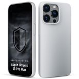 Silikoninis dėklas su MagSafe skirtas Apple iPhone 13 Pro Max - 3mk HARDY® Mellow MagCase™ Silver-White