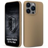 Silikoninis dėklas su MagSafe skirtas Apple iPhone 15 Pro Max - 3mk HARDY® Mellow MagCase™ Gold