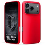 Silikoninis dėklas skirtas Apple iPhone 17 Pro Max - 3mk HARDY® Mellow Case™ Red