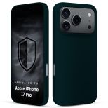 Silikoninis dėklas skirtas Apple iPhone 17 Pro - 3mk HARDY® Mellow Case™ Dark Green