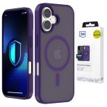 Dūminis dėklas su MagSafe, skirtas Apple iPhone 16 – 3mk HARDY® Hazy MagCase™ Purple