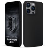 Silikoninis dėklas skirtas Apple iPhone 15 Pro – 3mk HARDY® Mellow Case™ Black