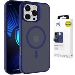 Dūminis dėklas su MagSafe, skirtas Apple iPhone 16 Pro Max – 3mk HARDY® Hazy MagCase™ Blue
