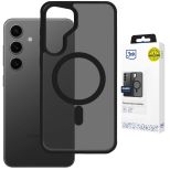 Dūminis dėklas su MagSafe, skirtas Samsung Galaxy S25 FE – 3mk HARDY® Hazy MagCase™ Black