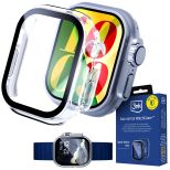 Dėklas su grūdintu stiklu Apple Watch Ultra/ Ultra 2/ Ultra 3 - 3mk Satin Armor WatchCase+™ Clear