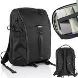 16" nešiojamojo kompiuterio kuprinė 3mk HARDY® 360™ Fabric su 360° AST™ apsauga – verslo, kelioninė, clamshell