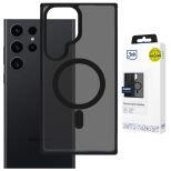 Dūminis dėklas su MagSafe, skirtas Samsung Galaxy S22 Ultra 5G – 3mk HARDY® Hazy MagCase™ Black