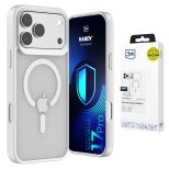 Dūminis dėklas su MagSafe, skirtas Apple iPhone 17 Pro – 3mk HARDY® Hazy MagCase™ White