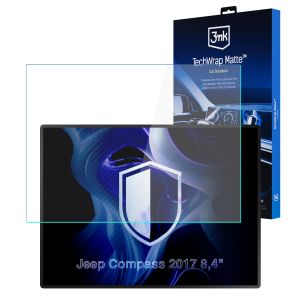 Matinė apsauginė plėvelė navigacijos ekranui, skirta Jeep Compass 2017 8,4" – 3mk TechWrap Matte™ Center Display