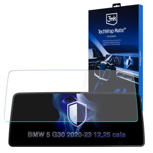 Matinė apsauginė plėvelė navigacijos ekranui BMW 5 G30 2020-23 12,25" – 3mk TechWrap Matte™ Center Display