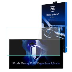 Matinė apsauginė plėvelė navigacijos ekranui, skirta Skoda Karoq Columbus 2017- – 3mk TechWrap Matte™ Center Display