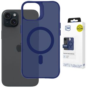 Dūminis dėklas su MagSafe ant Apple iPhone 15 - 3mk HARDY® Hazy MagCase™ Blue