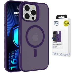 Dūminis dėklas su MagSafe, skirtas Apple iPhone 16 Pro Max – 3mk HARDY® Hazy MagCase™ Purple