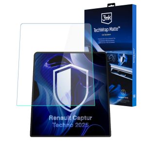 Matinė apsauginė plėvelė navigacijos ekranui, skirta Renault Captur Techno Eco-G 100 g. 2025 – 3mk TechWrap Matte™ Center Display