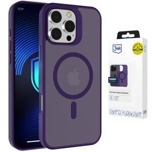 Prieblandžiai dėklas su MagSafe Apple iPhone 16 Pro Max - 3mk HARDY® Hazy MagCase™ Purple