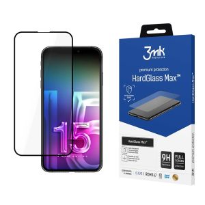 Grūdintas apsauginis stiklas Apple iPhone 15 Pro - 3mk HardGlass Max