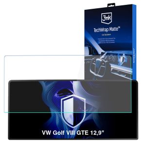 Matinė apsauginė plėvelė navigacijos ekranui VW Golf VIII GTE 2024- 12,9" – 3mk TechWrap Matte™ Center Display