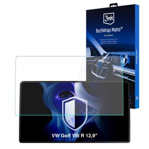 Matinė apsauginė plėvelė navigacijos ekranui VW Golf VIII R 2024- 12,9" – 3mk TechWrap Matte™ Center Display