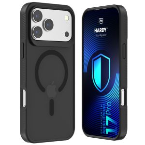 Dūminis dėklas su MagSafe, skirtas Apple iPhone 17 Pro – 3mk HARDY® Hazy MagCase™ Black