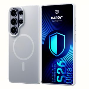 Dūminis dėklas su MagSafe, skirtas Samsung Galaxy S26 Ultra – 3mk HARDY® Hazy MagCase™ White