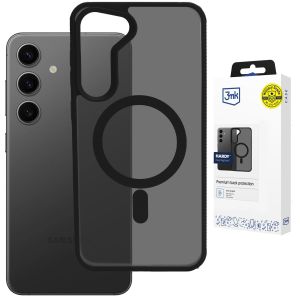 Priešdūminis MagSafe dėklas Samsung Galaxy S23 5G - 3mk HARDY® Hazy MagCase™ Black