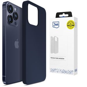 Silikoninis dėklas skirtas Apple iPhone 15 Pro Max - 3mk HARDY® Mellow Case™ Dark Blue