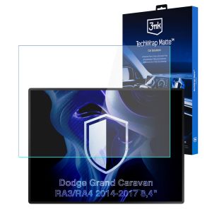 Matinė apsauginė plėvelė navigacijos ekranui, skirta Dodge Grand Caravan RA3/RA4 2014-2017 8,4" – 3mk TechWrap Matte™ Center Display