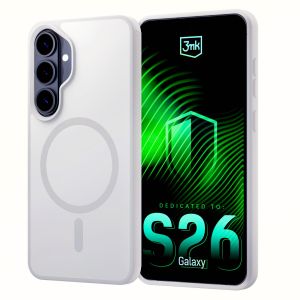Prieblandžiai dėklas su MagSafe Samsung Galaxy S26+ - 3mk HARDY® Hazy MagCase™ White