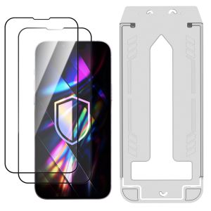 2x Grūdintas stiklas su aplikatoriumi ant Apple iPhone 13 Pro Max/14 Plus - 3mk HARDY® Hardura 9H™