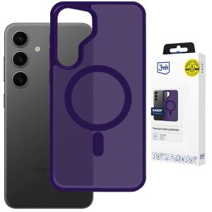 Prieblandžiai dėklas su MagSafe Samsung Galaxy S25 - 3mk HARDY® Hazy MagCase™ Purple