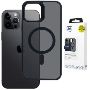 Priešdūminis MagSafe dėklas Apple iPhone 12 Pro Max - 3mk HARDY® Hazy MagCase™ Black