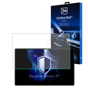 Matinė apsauginė plėvelė navigacijos ekranui, skirta Hyundai Tucson 8 inches (2020-2024) – 3mk TechWrap Matte™ Center Display