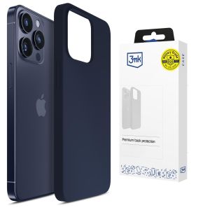 Silikoninis dėklas skirtas Apple iPhone 15 Pro - 3mk HARDY® Mellow Case™ Dark Blue