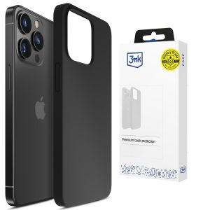 Silikoninis dėklas skirtas Apple iPhone 15 Pro Max – 3mk HARDY® Mellow Case™ Black