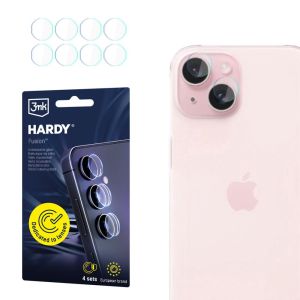 Skaidrus objektyvo stiklas kamerai Apple iPhone 15 Plus - 3mk HARDY® Fusion Lens Protection™