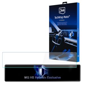 Matinė apsauginė plėvelė navigacijos ekranui MG HS Hybrid+ Exclusive – 3mk TechWrap Matte™ Center Display
