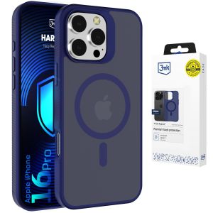 Dūminis dėklas su MagSafe, skirtas Apple iPhone 16 Pro – 3mk HARDY® Hazy MagCase™ Blue