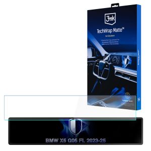 Matinė apsauginė plėvelė navigacijos ekranui BMW X5 G05 FL 2023-25 – 3mk TechWrap Matte™ Center Display