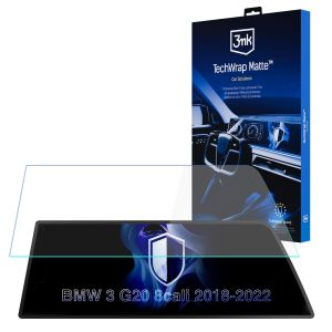Matinė apsauginė plėvelė navigacijos ekranui BMW 3 G20 2018-22 – 3mk TechWrap Matte™ Center Display